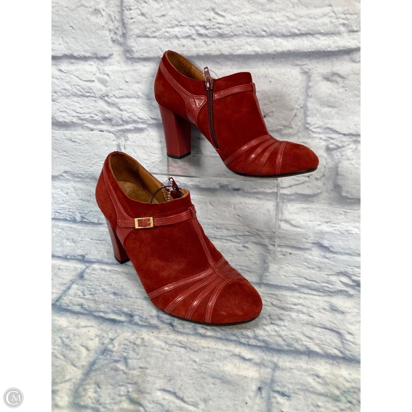Shoes Heels Block By Clothes Mentor In Red, Size: 8.5