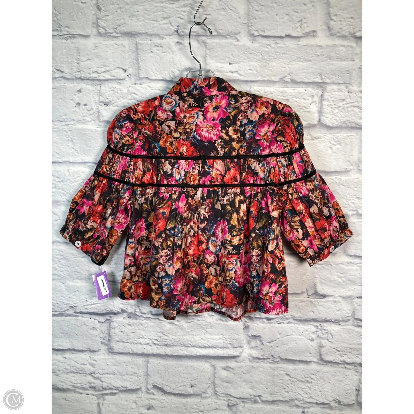 Top Short Sleeve By Maeve In Floral Print, Size: Xxs