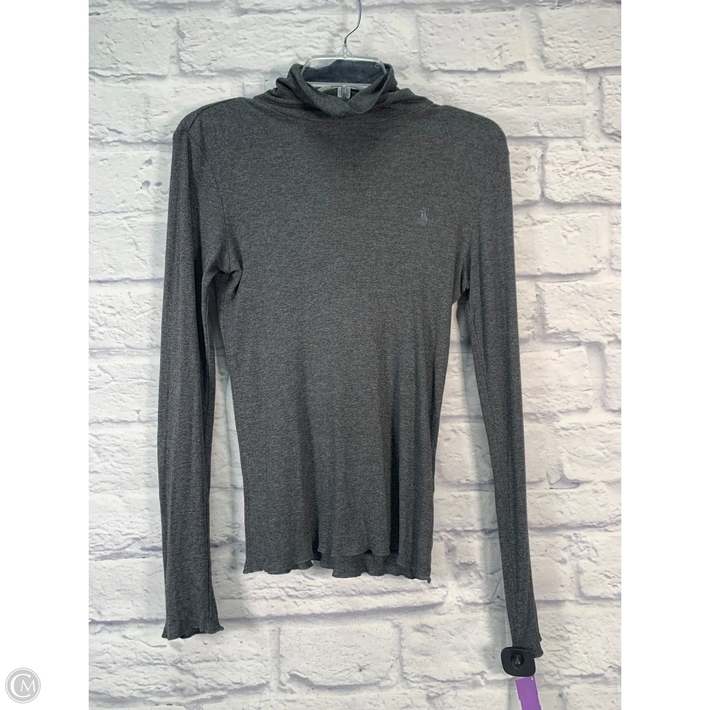 Top Long Sleeve By Ralph Lauren In Grey, Size: M