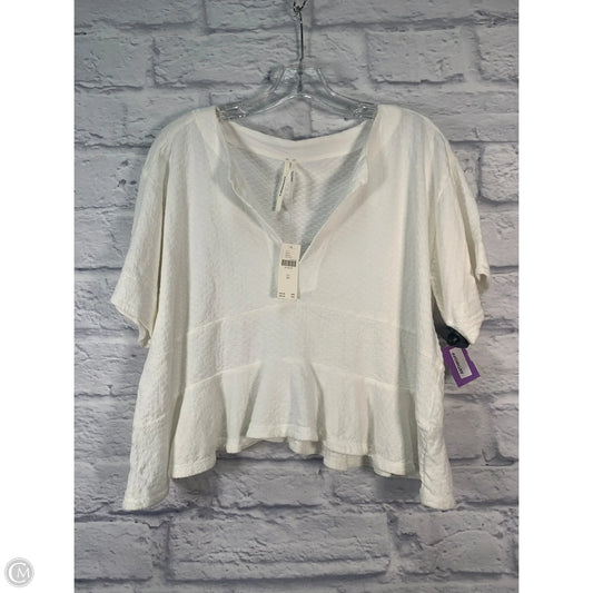 Top Short Sleeve By Anthropologie In White, Size: Xs