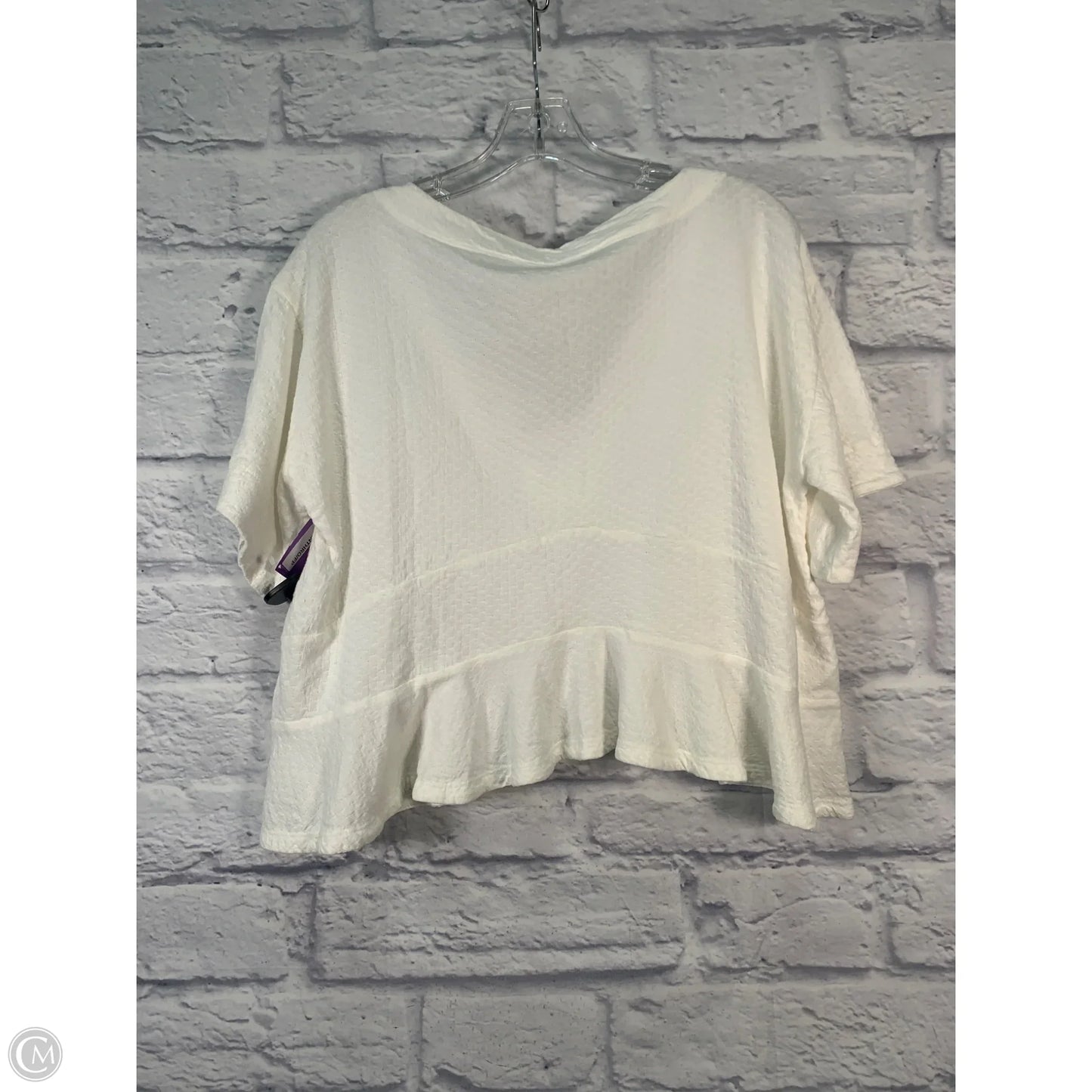 Top Short Sleeve By Anthropologie In White, Size: Xs