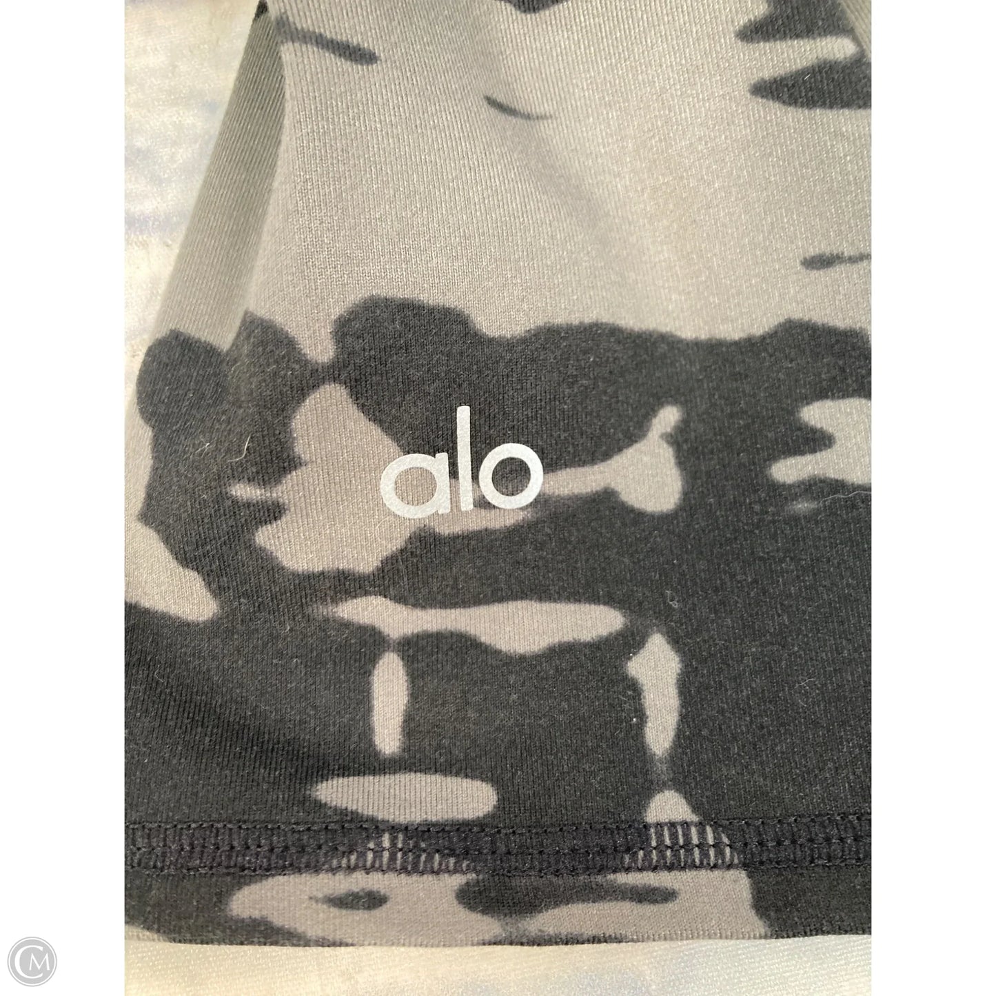 Athletic Leggings Capris By Alo In Black & Grey, Size: S