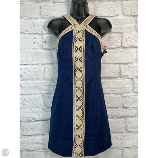 Dress Designer By Lilly Pulitzer In Blue & Gold, Size: Xxs