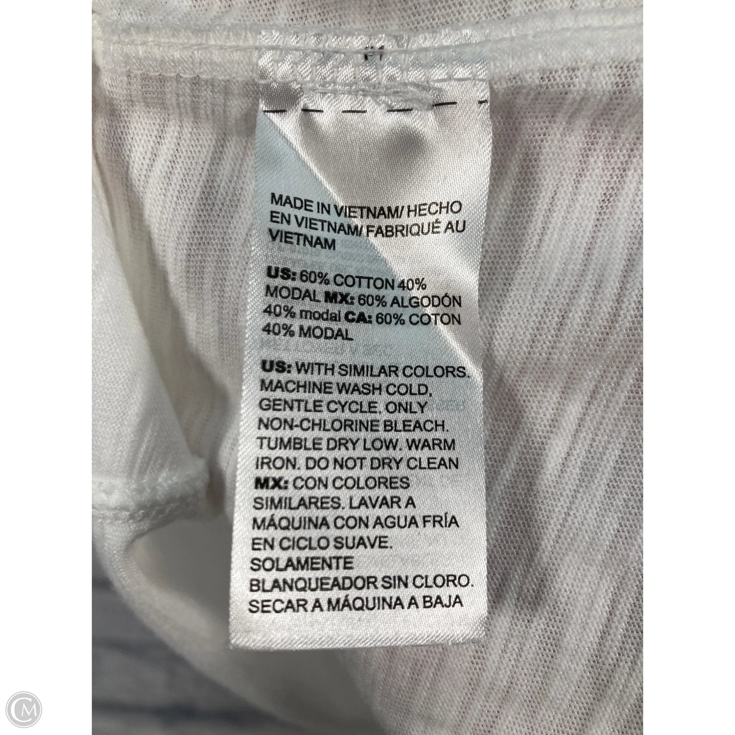 Top 3/4 Sleeve By Chicos In White, Size: M