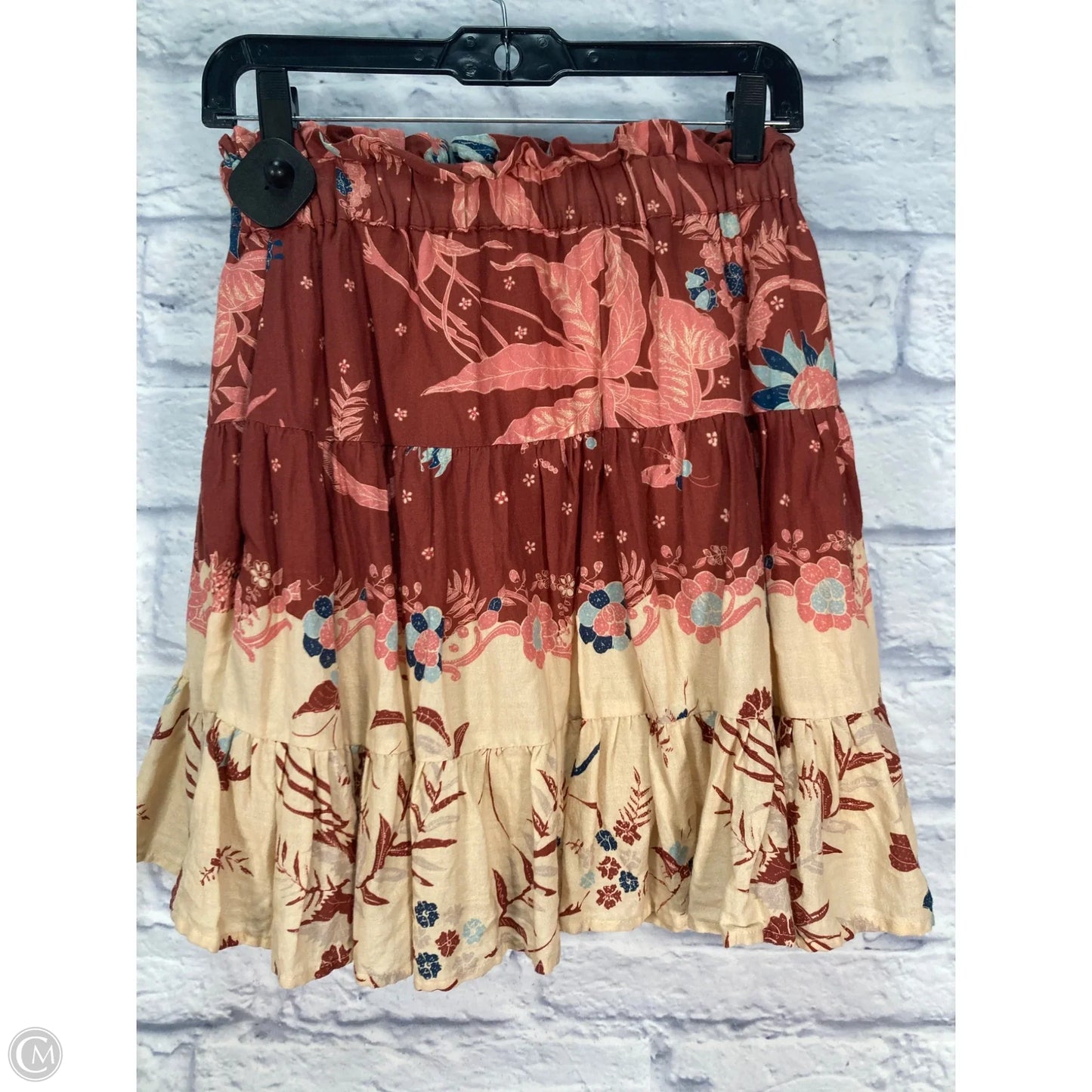 Skirt Mini & Short By Anthropologie In Red & Tan, Size: 2