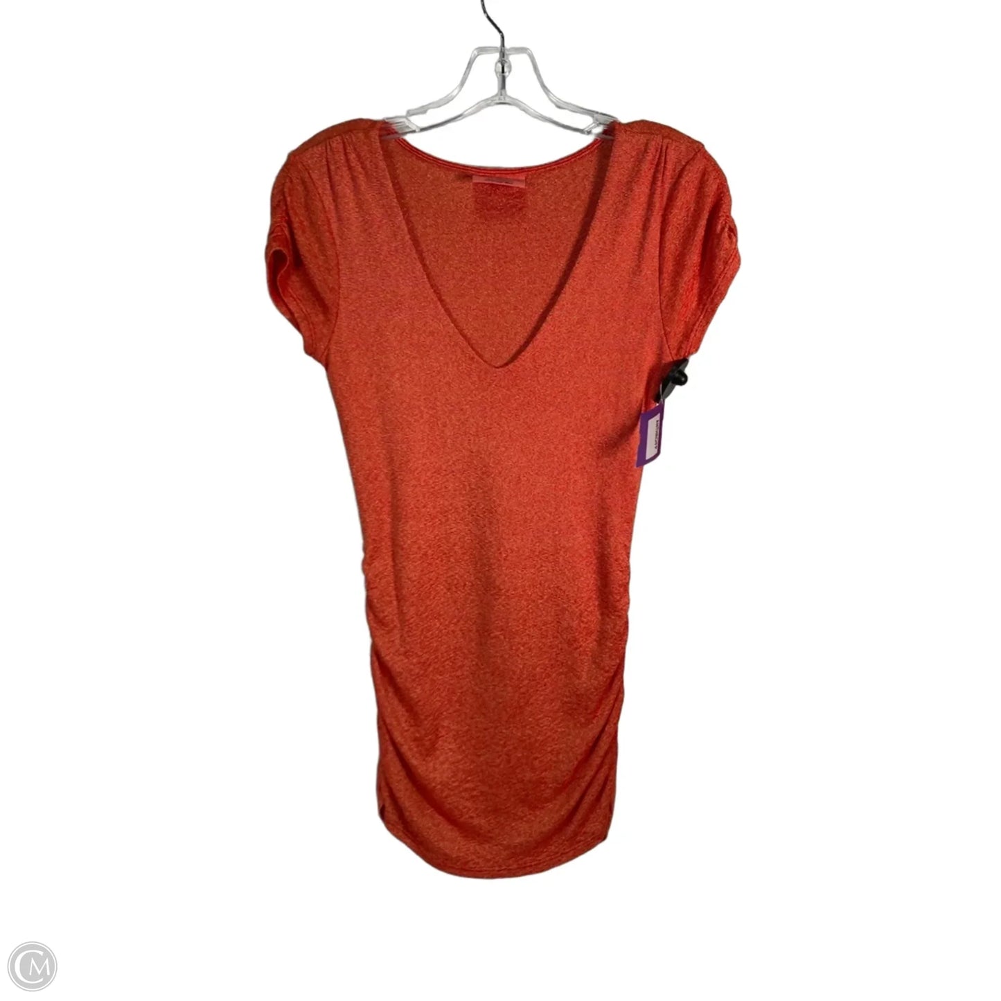 Top Short Sleeve By Michael Stars In Orange, Size: S