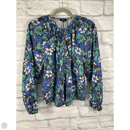 Top Long Sleeve By Rails In Blue & Green, Size: S