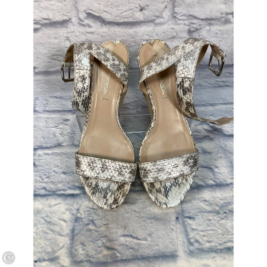Sandals Heels Wedge By Via Spiga In Snakeskin Print, Size: 7.5