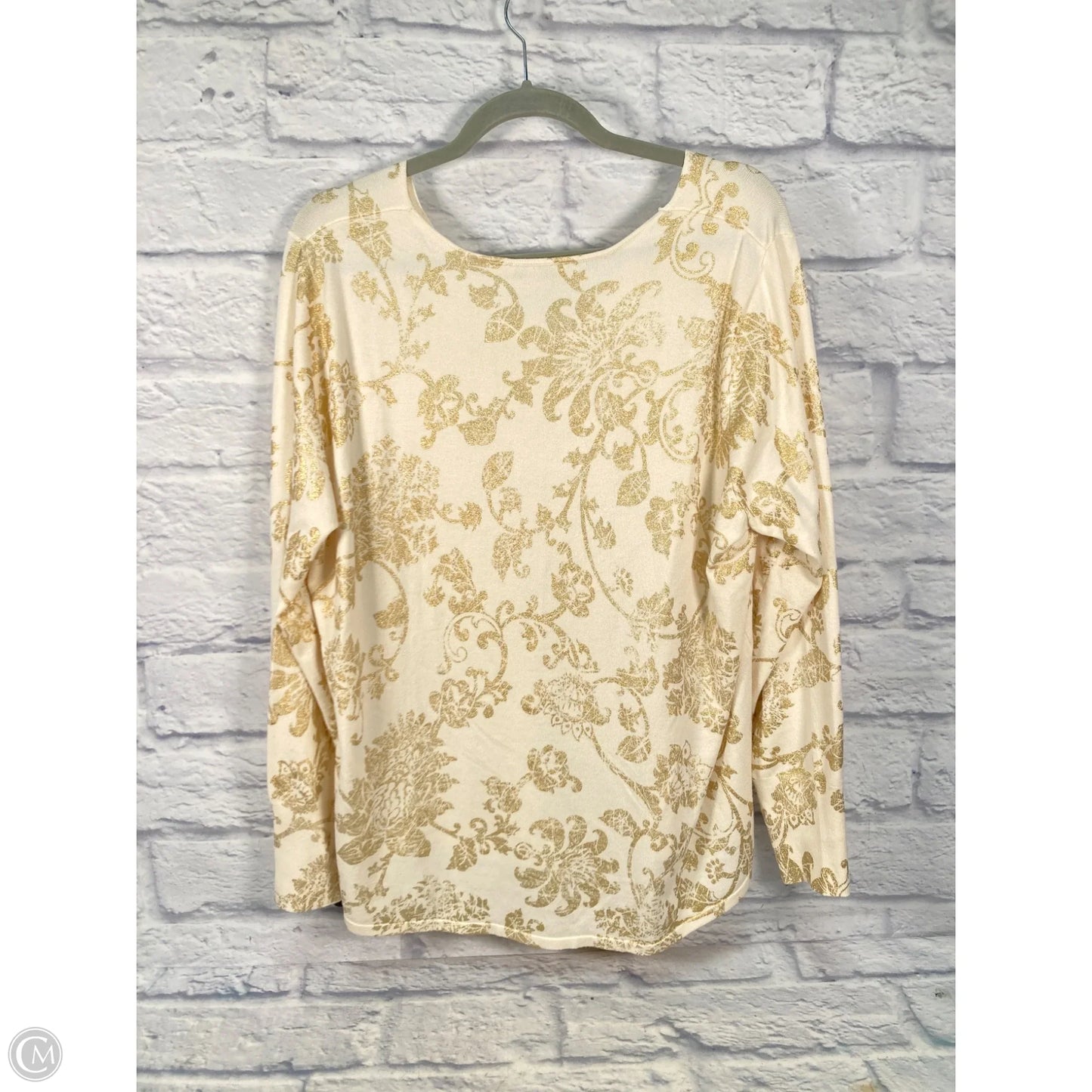 Sweater By Chicos In Gold, Size: Xl