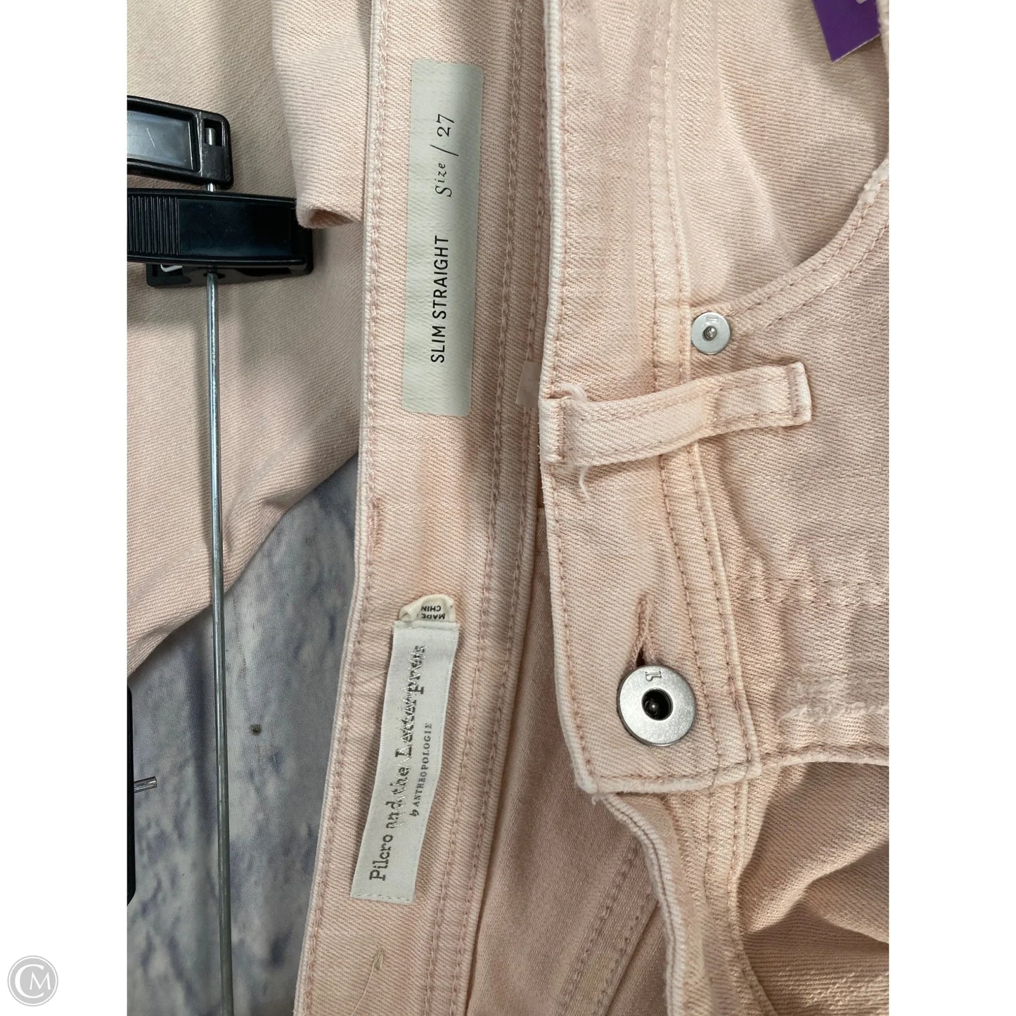 Jeans Straight By Pilcro In Pink Denim, Size: 4
