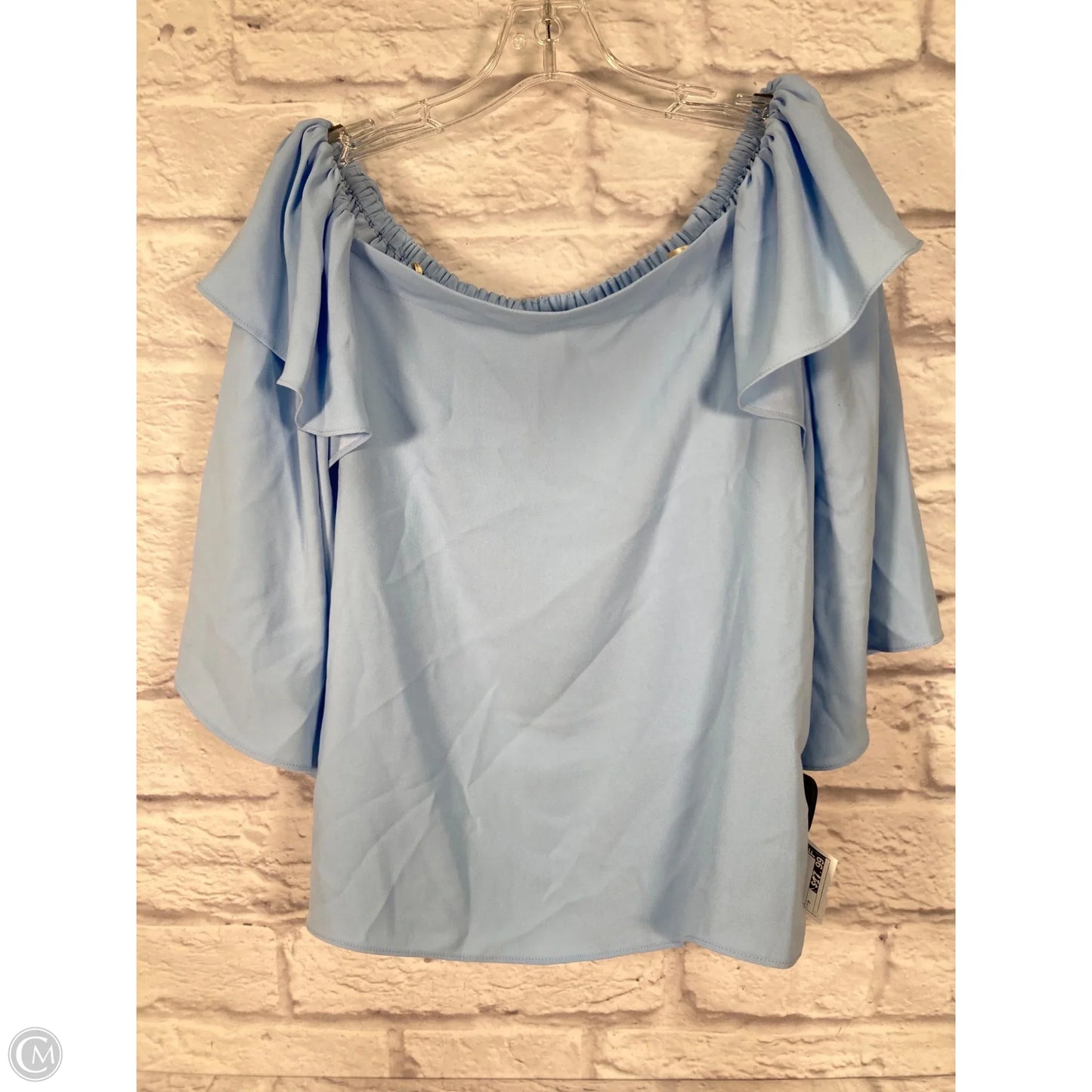 Blouse Short Sleeve By Trina Turk In Blue, Size: M