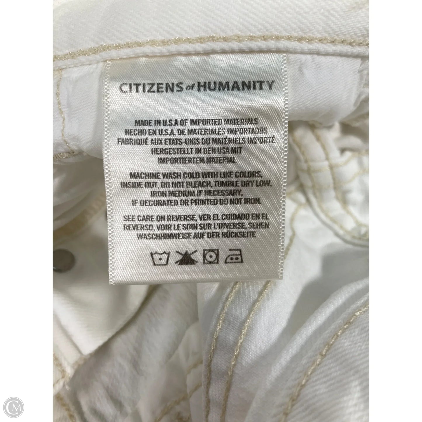 Shorts By Citizens Of Humanity In White Denim, Size: 6