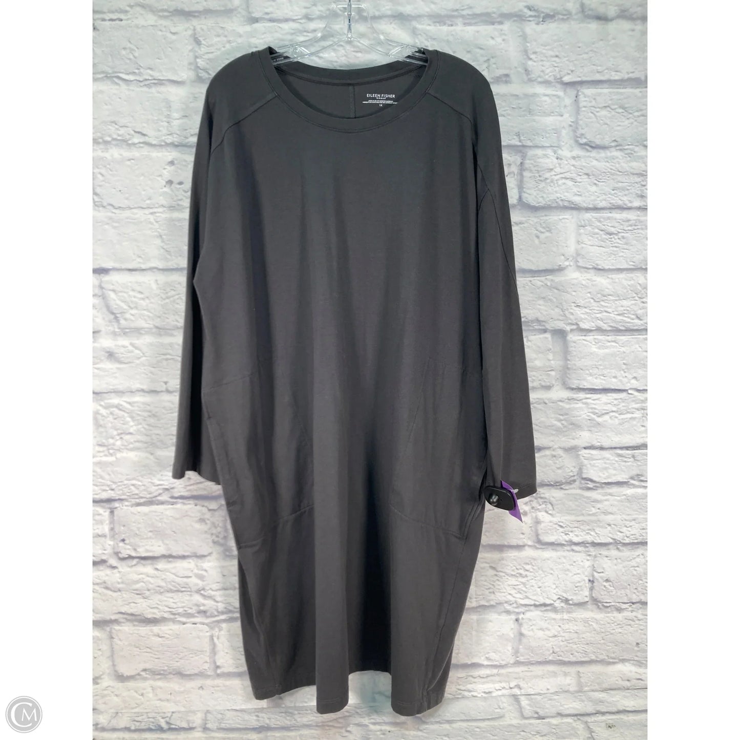 Dress Casual Short By Eileen Fisher In Grey, Size: 1x