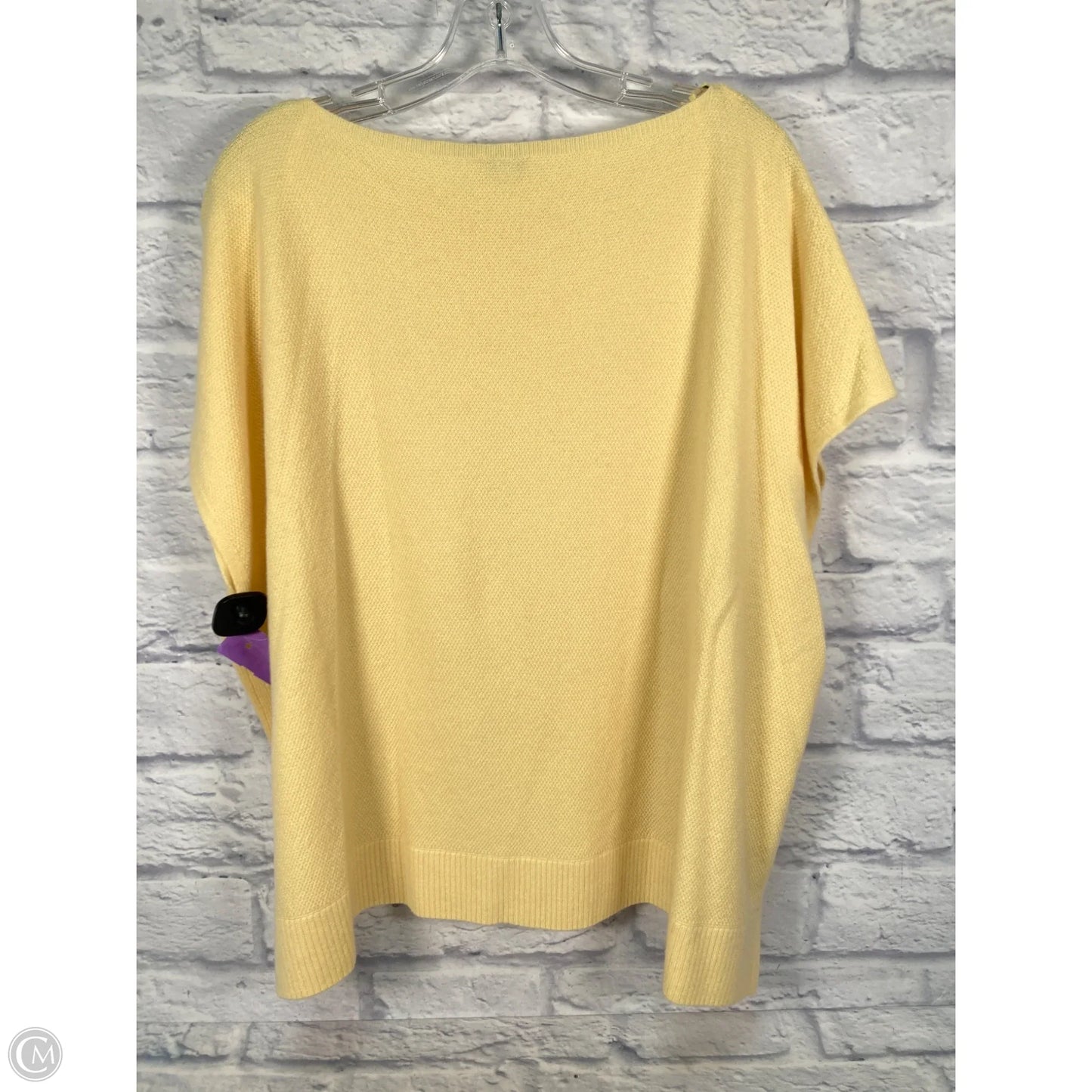 Top Sleeveless Designer By Lafayette 148 In Yellow, Size: Xxl