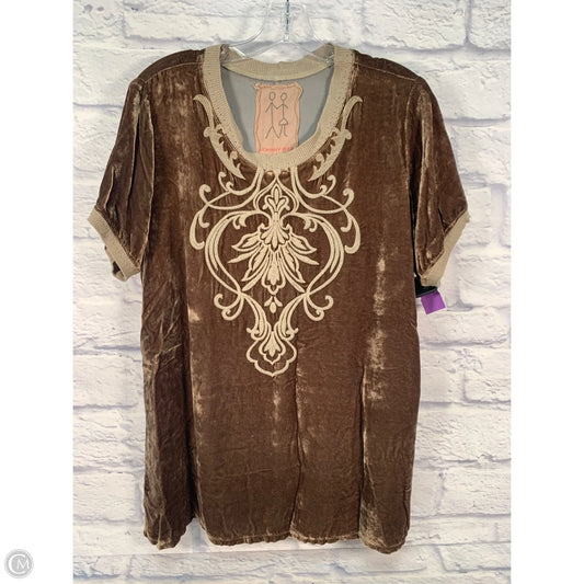 Top Short Sleeve By Johnny Was In Brown, Size: S