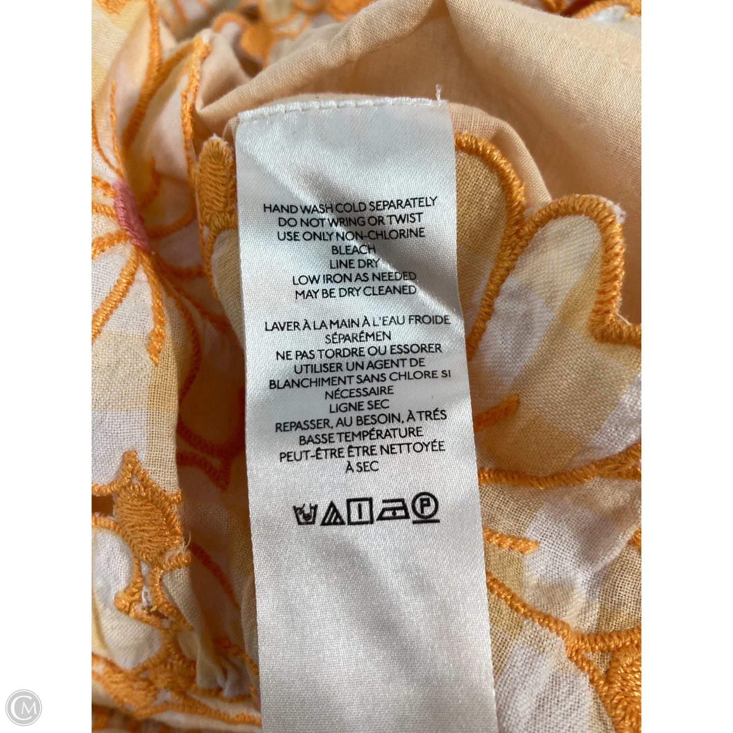 Top Sleeveless By Anthropologie In Orange & White, Size: Xxs