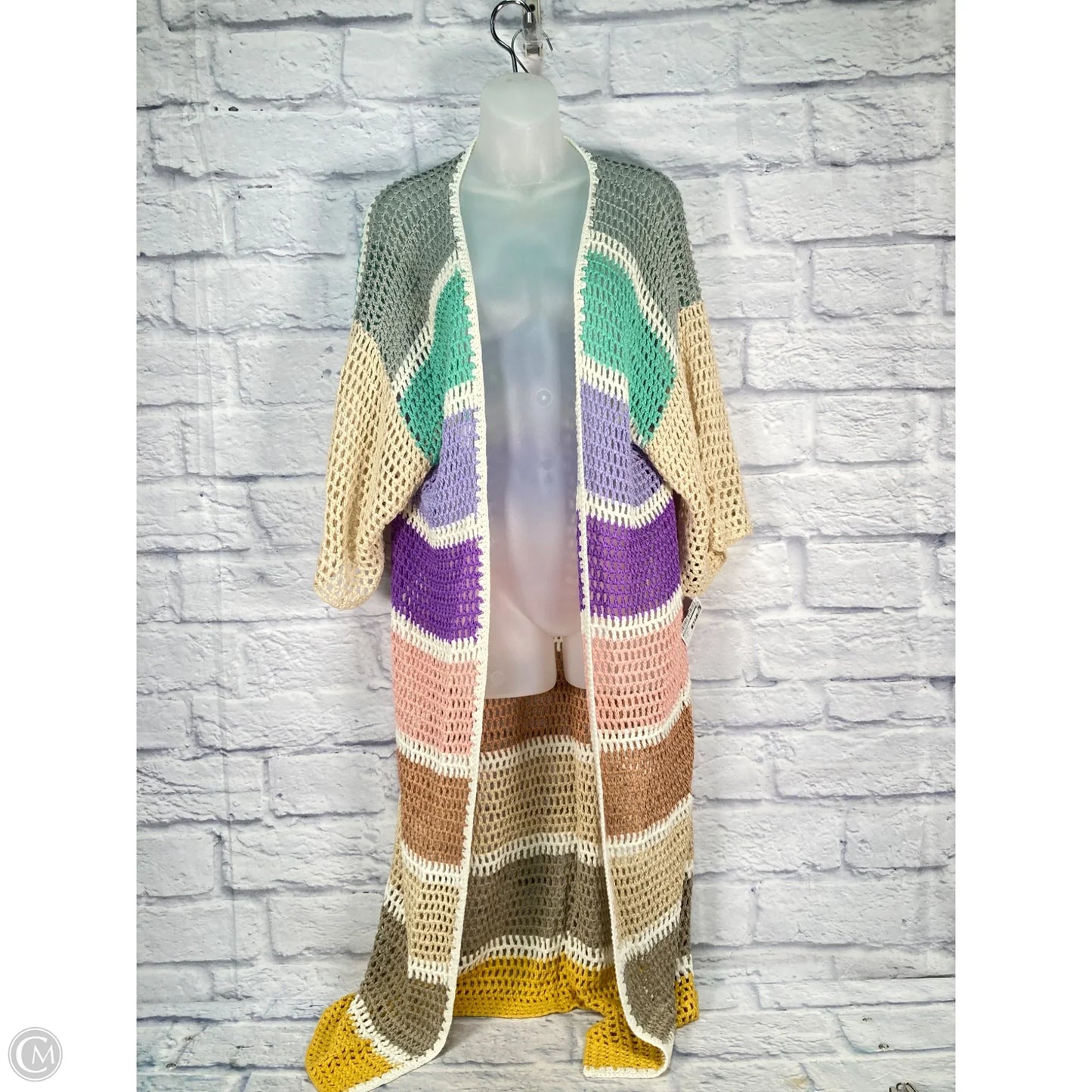 Cardigan By Anthropologie In Rainbow Print, Size: Xl