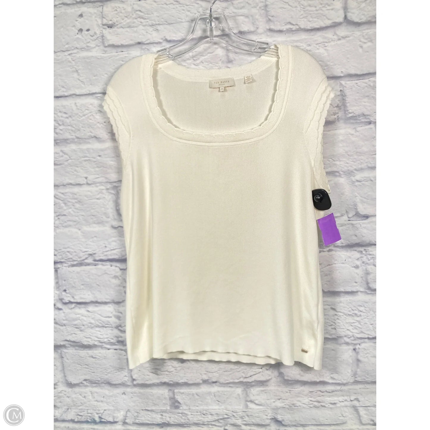 Top Sleeveless By Ted Baker In Cream, Size: L