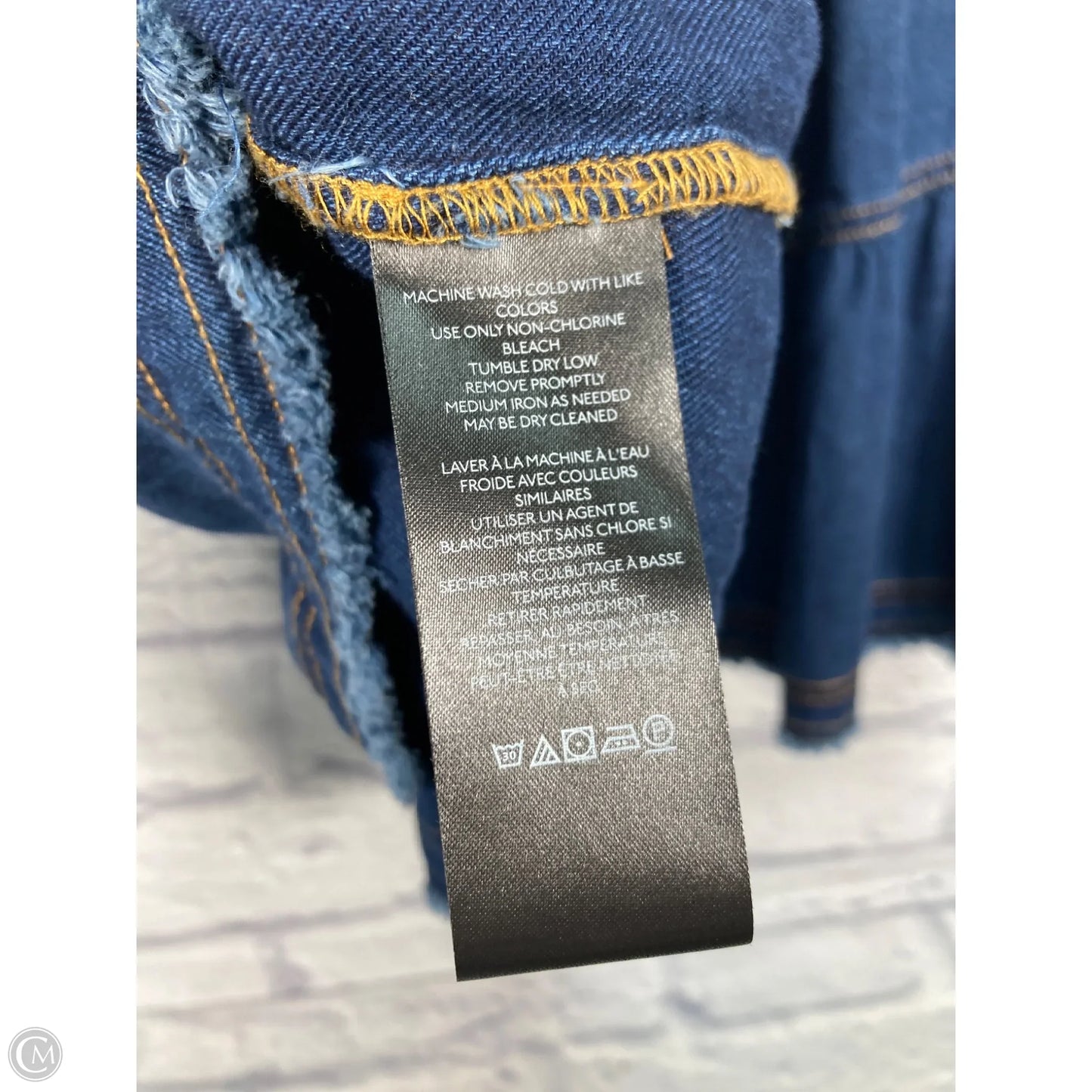 Top 3/4 Sleeve By Pilcro In Blue Denim, Size: S