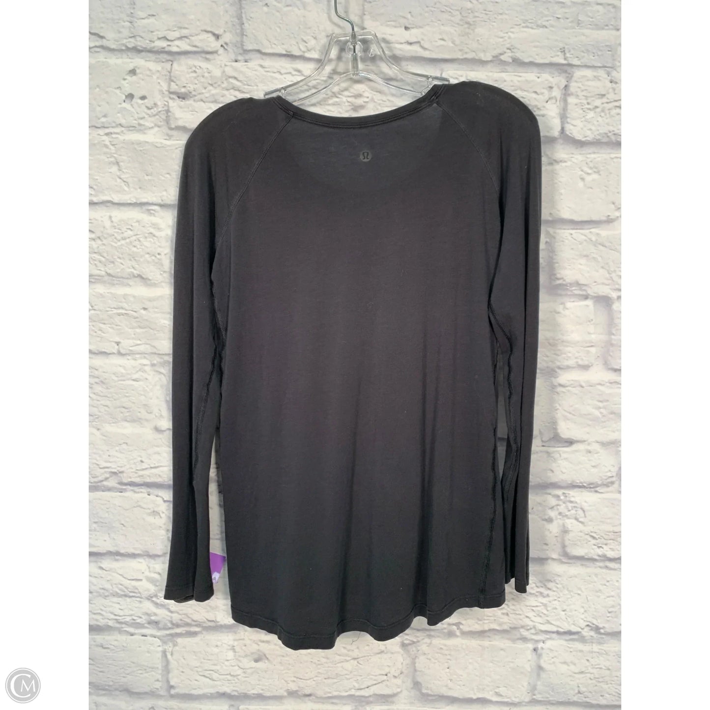 Athletic Top Long Sleeve Crewneck By Lululemon In Black, Size: S