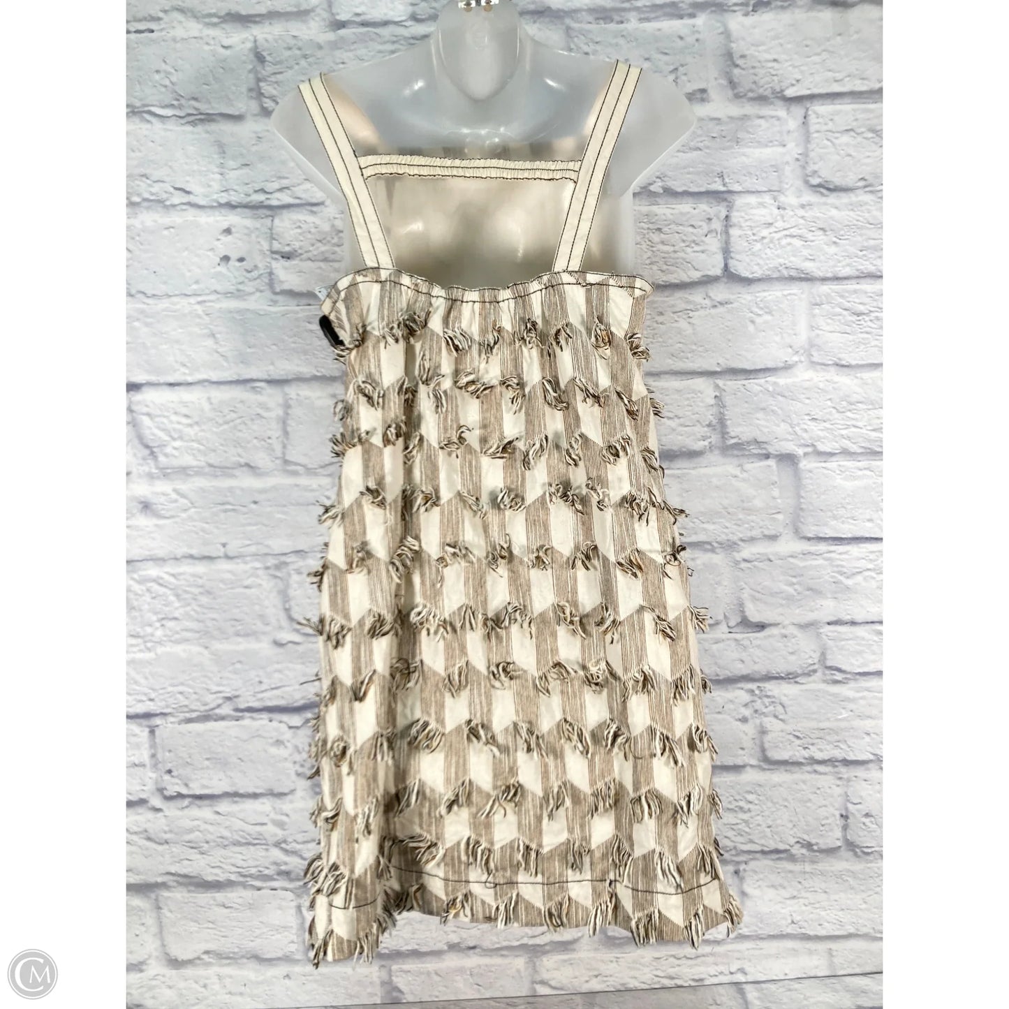 Dress Casual Short By Anthropologie In Brown & Cream, Size: S