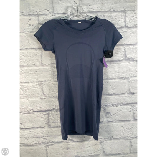 Athletic Top Short Sleeve By Lululemon In Grey, Size: 2