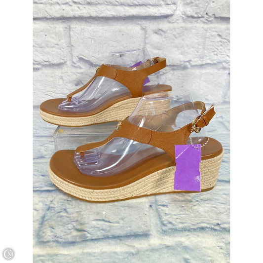 Sandals Heels Wedge By Michael By Michael Kors In Brown, Size: 11