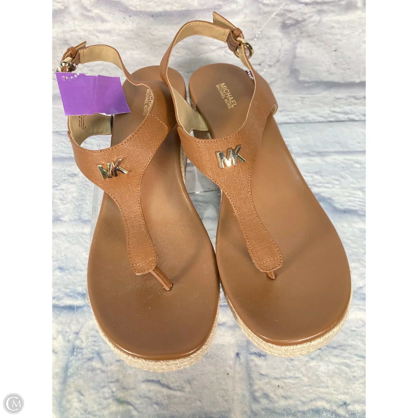 Sandals Heels Wedge By Michael By Michael Kors In Brown, Size: 11