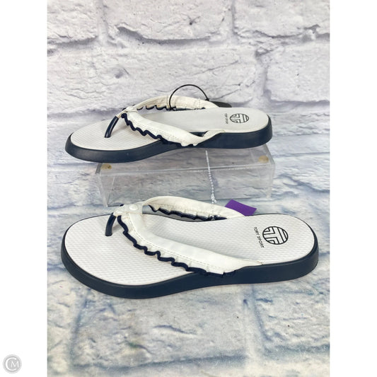 Sandals Designer By Tory Burch In Black & White, Size: 8