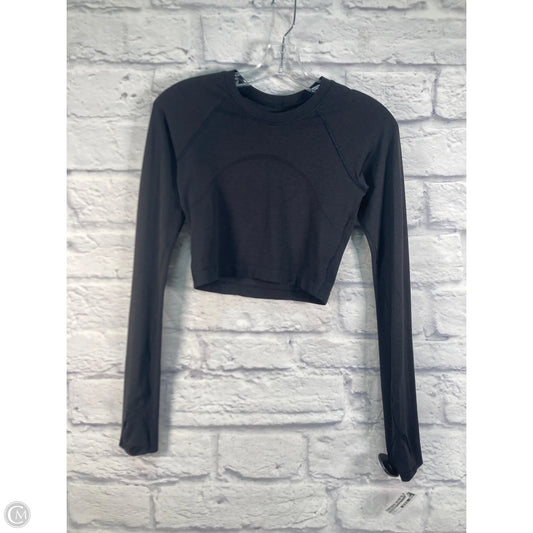 Athletic Top Long Sleeve Crewneck By Lululemon In Black, Size: 4