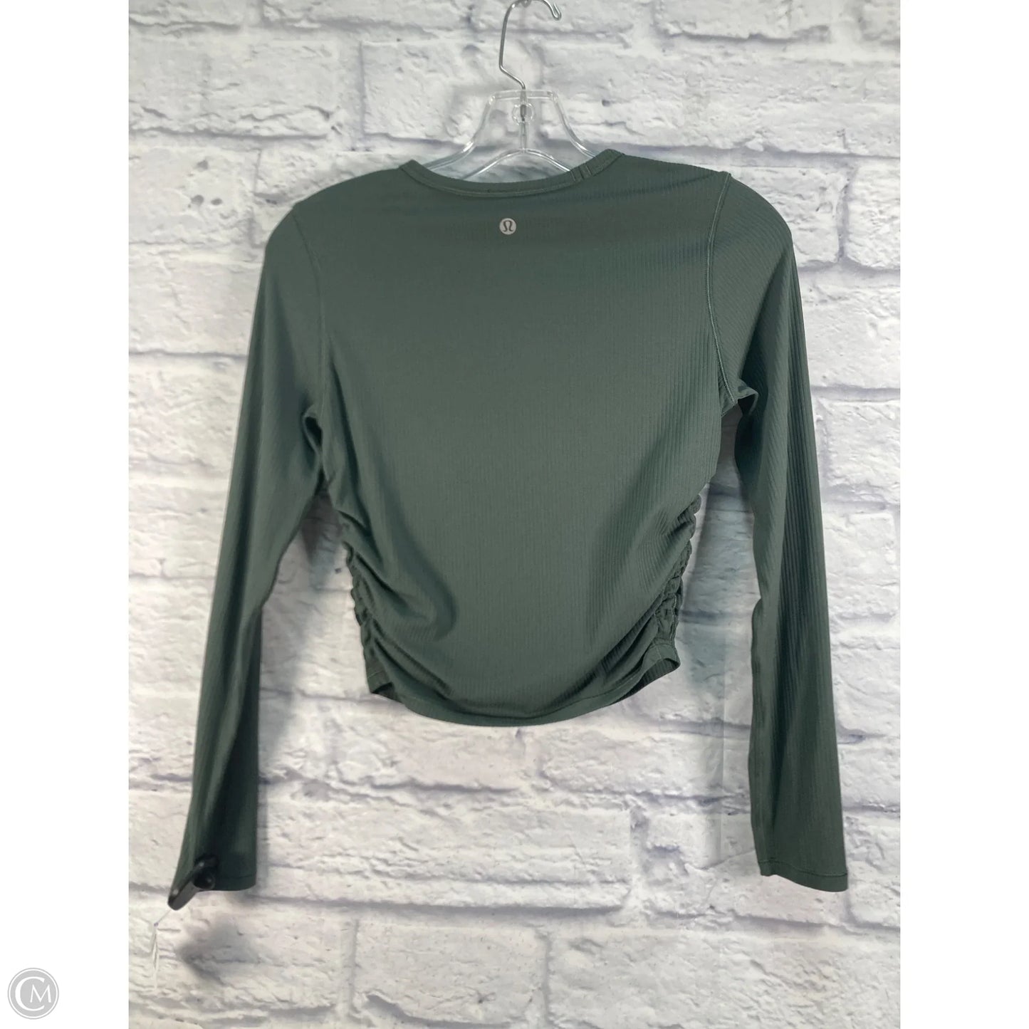 Athletic Top Long Sleeve Crewneck By Lululemon In Green, Size: S