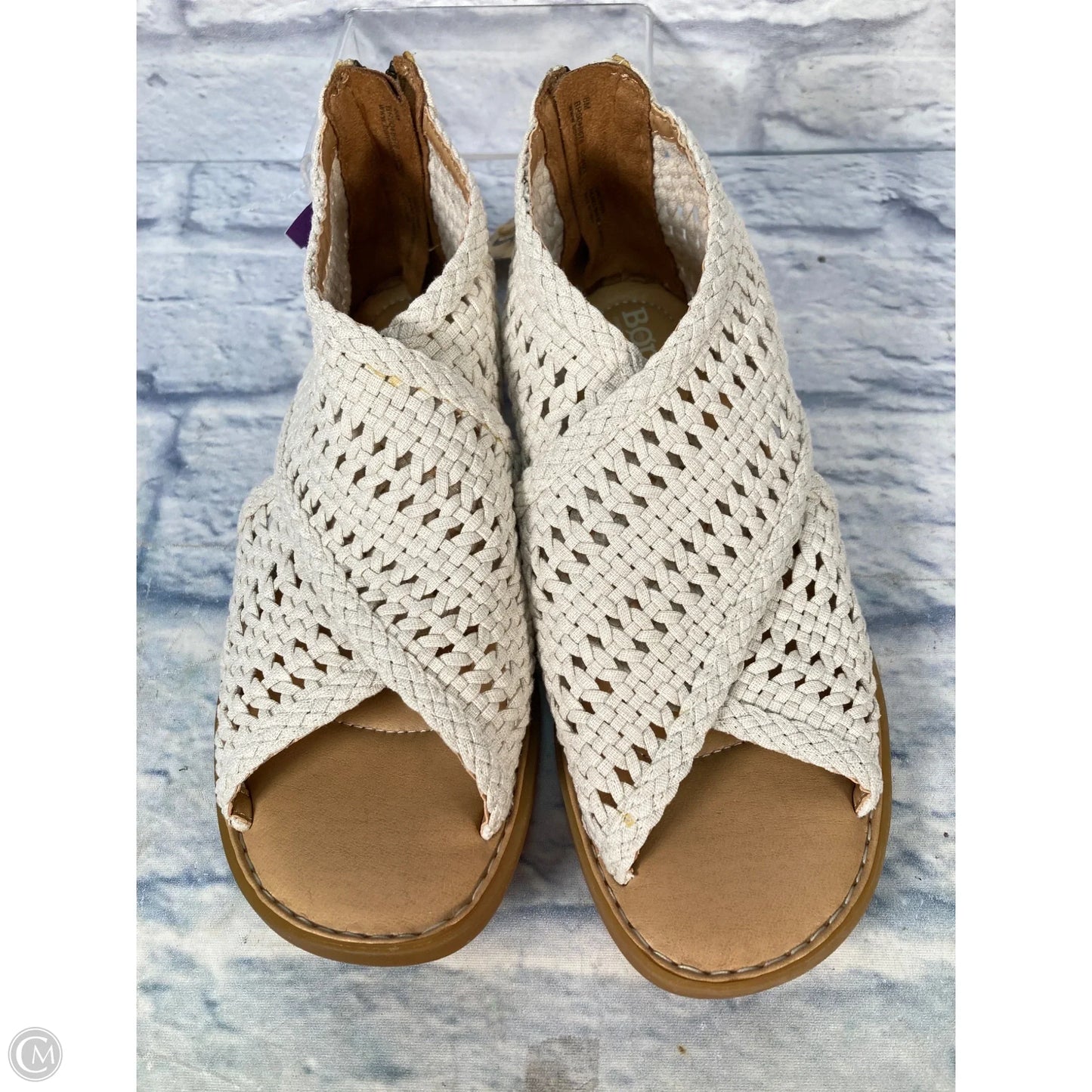 Sandals Flats By Born In Cream, Size: 8