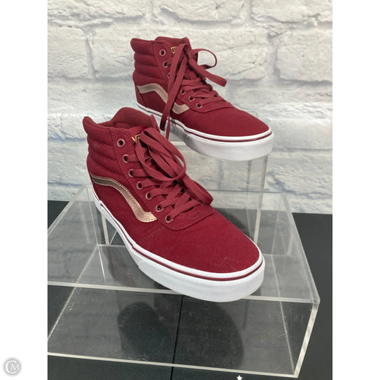 Shoes Sneakers By Vans In Red, Size: 9