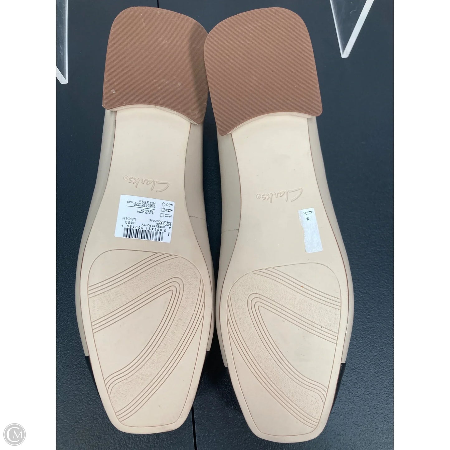 Shoes Heels Block By Clarks In Black & Cream, Size: 8.5