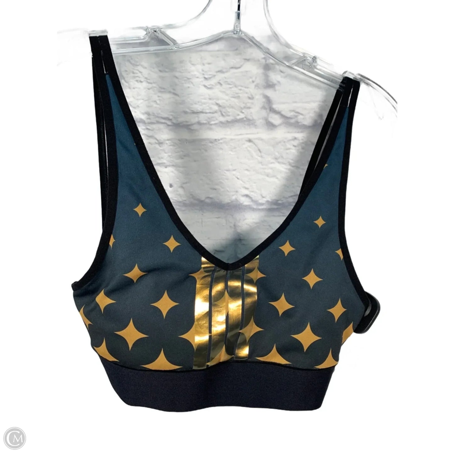 Athletic Bra By Clothes Mentor In Grey & Yellow, Size: M