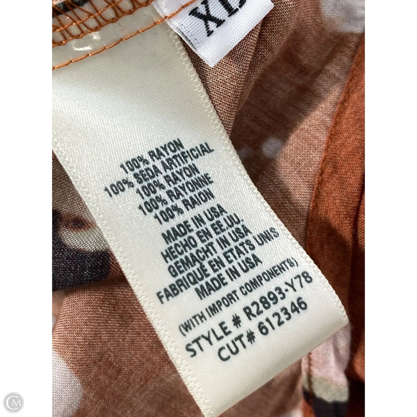 Blouse Long Sleeve By Cloth & Stone In Polkadot Pattern, Size: Xl