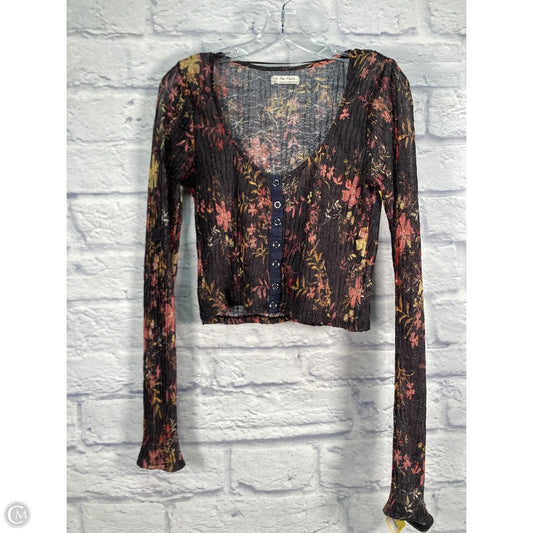 Top Long Sleeve By We The Free In Black & Pink, Size: M