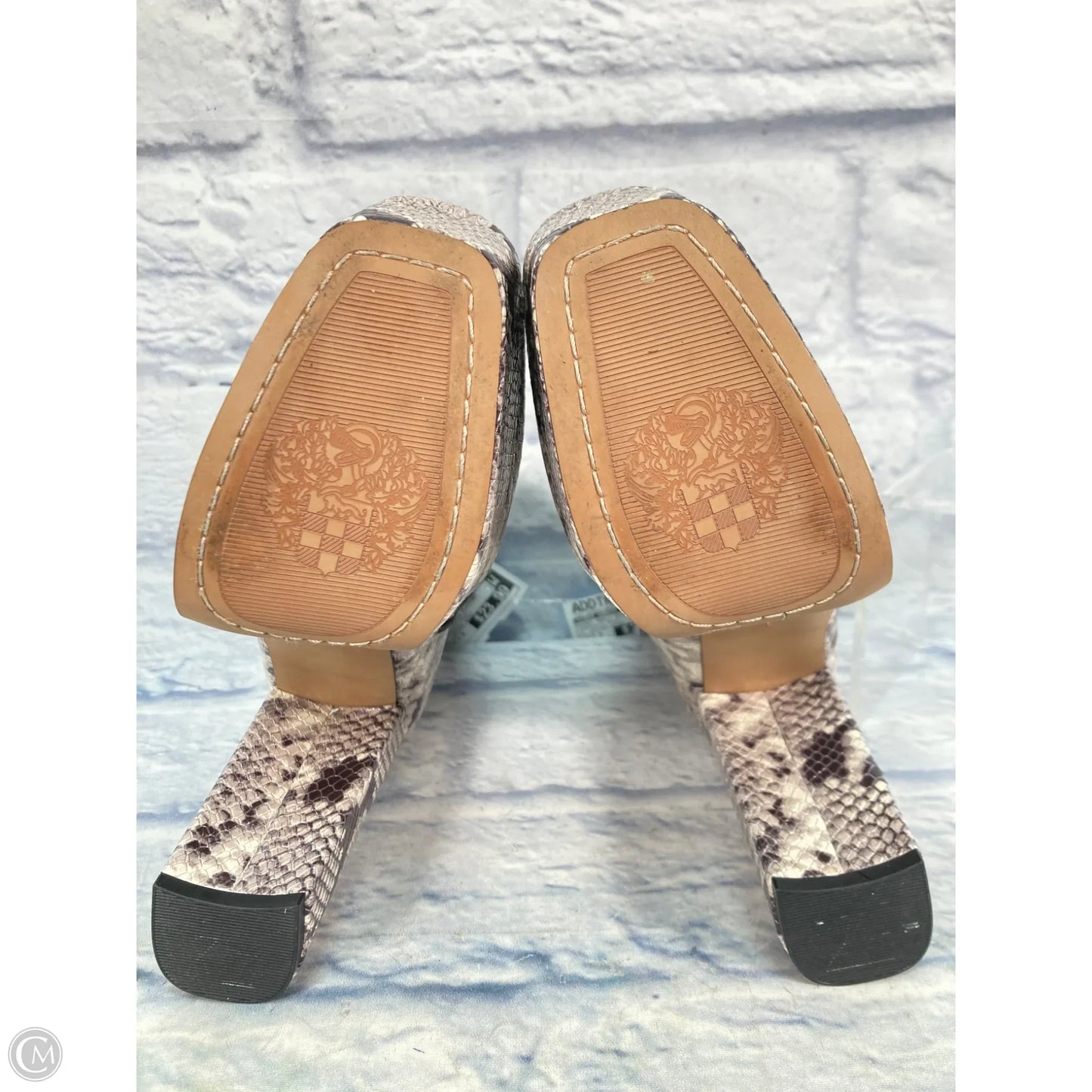 Shoes Heels Platform By Vince Camuto In Snakeskin Print, Size: 7.5