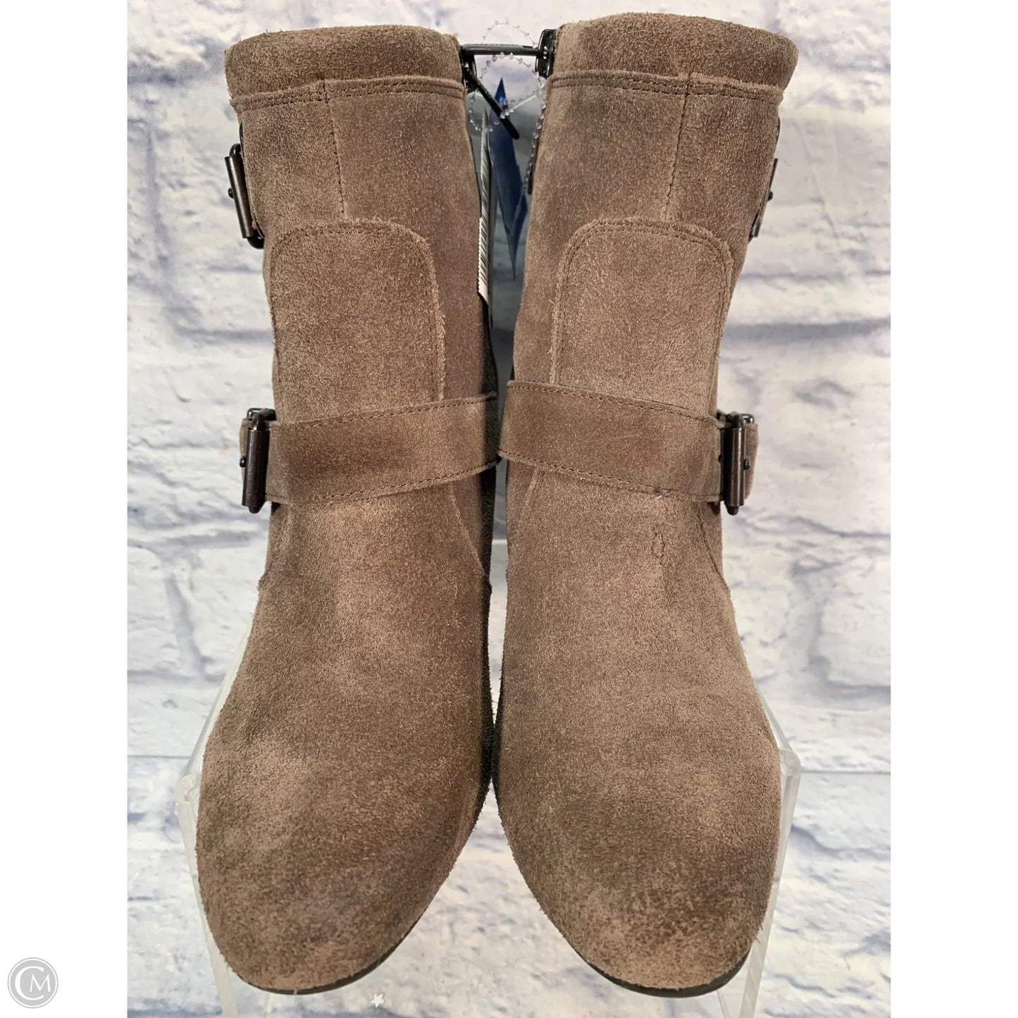 Boots Ankle Heels By Vince Camuto In Brown, Size: 8.5