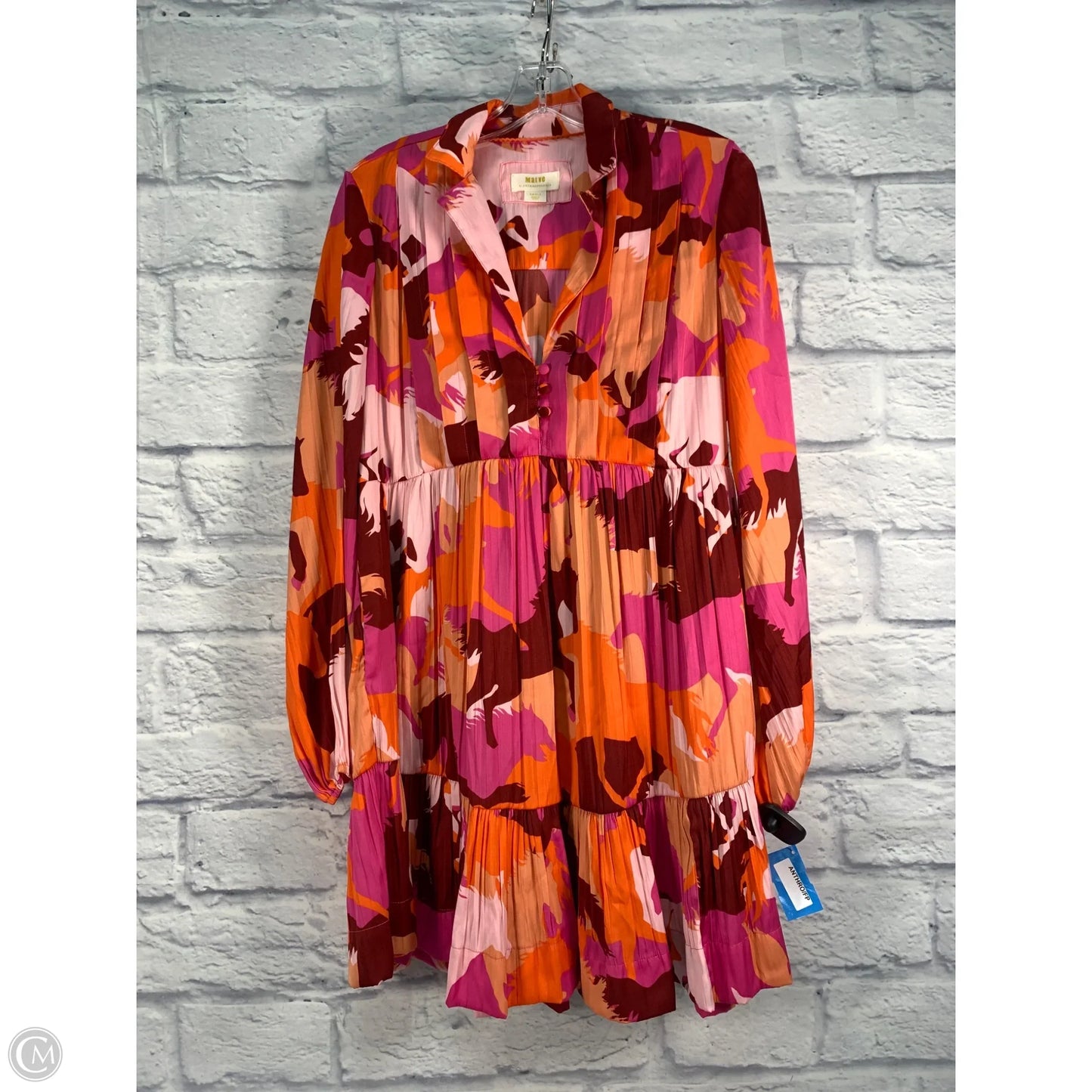 Dress Party Short By Maeve In Orange & Purple, Size: S
