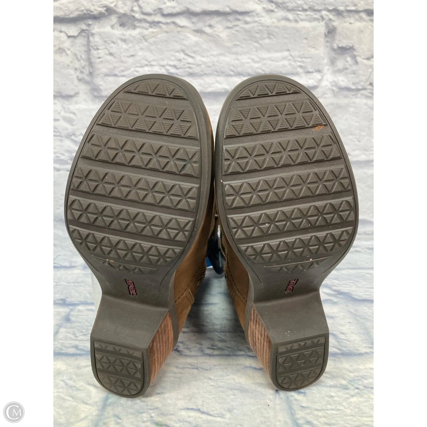 Boots Ankle Heels By Teva In Brown, Size: 7.5