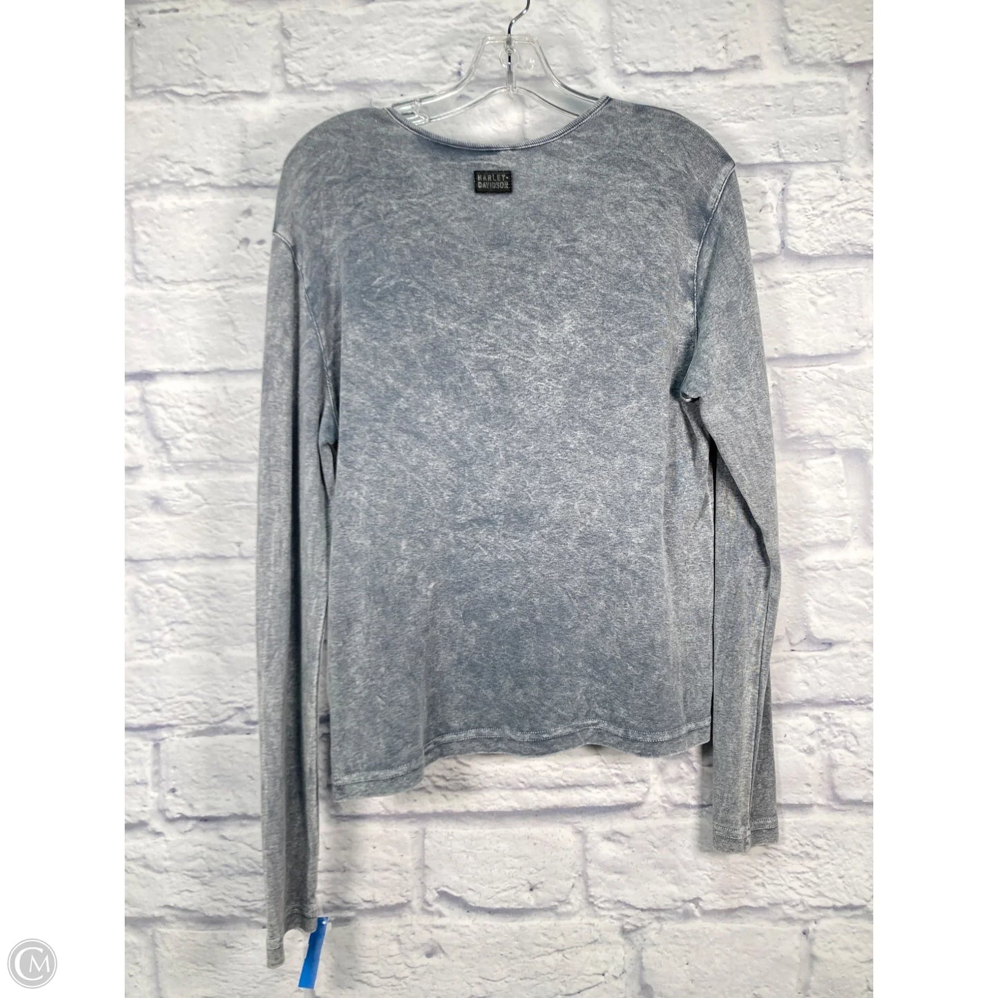 Top Long Sleeve By Harley Davidson In Grey, Size: L