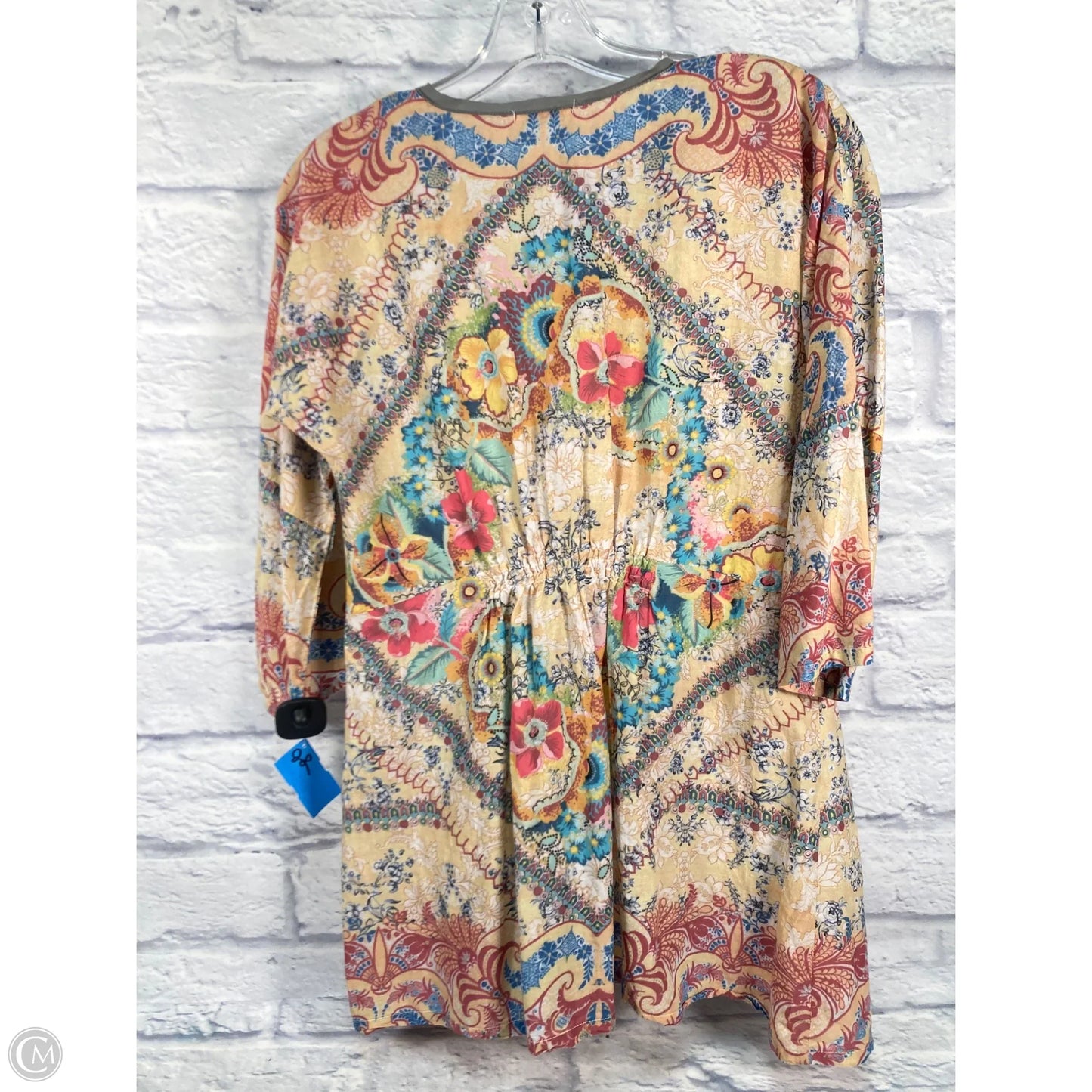 Blouse Long Sleeve By Johnny Was In Multi-colored, Size: Xs