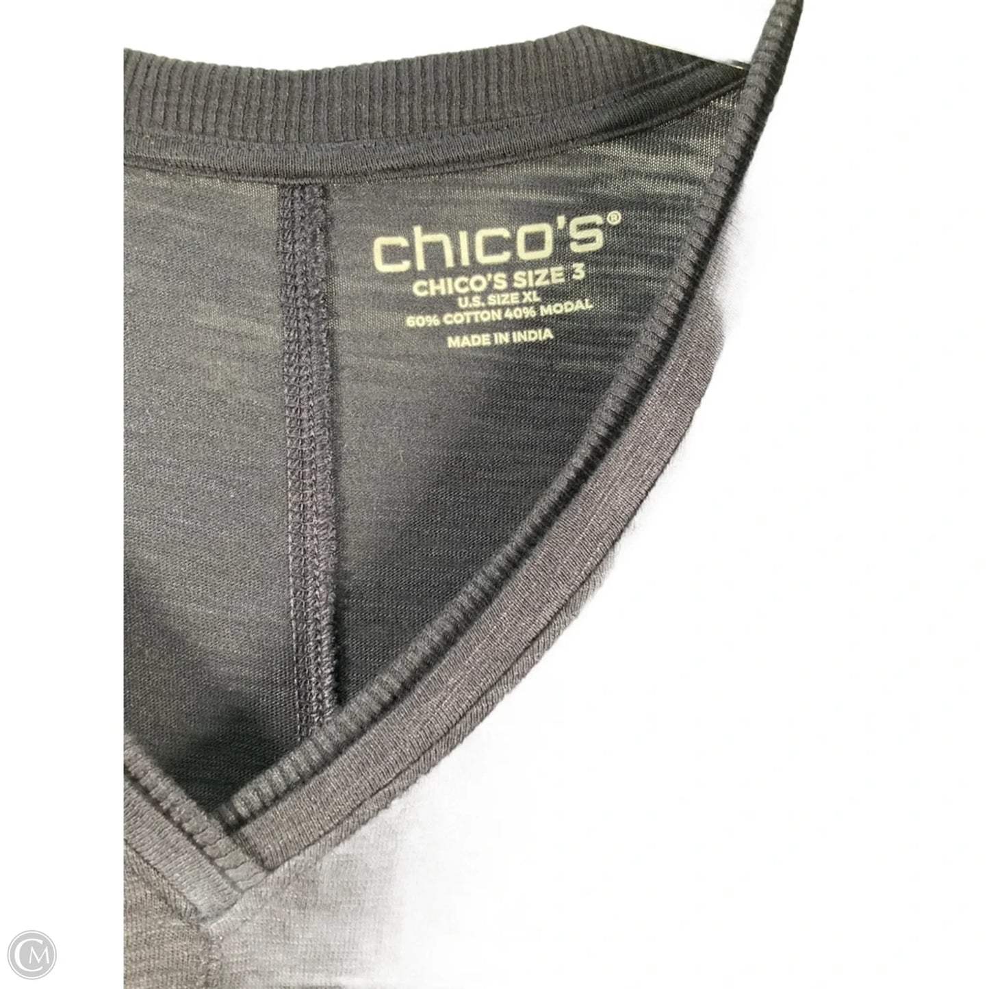 Top Short Sleeve By Chicos In Blue, Size: Xl