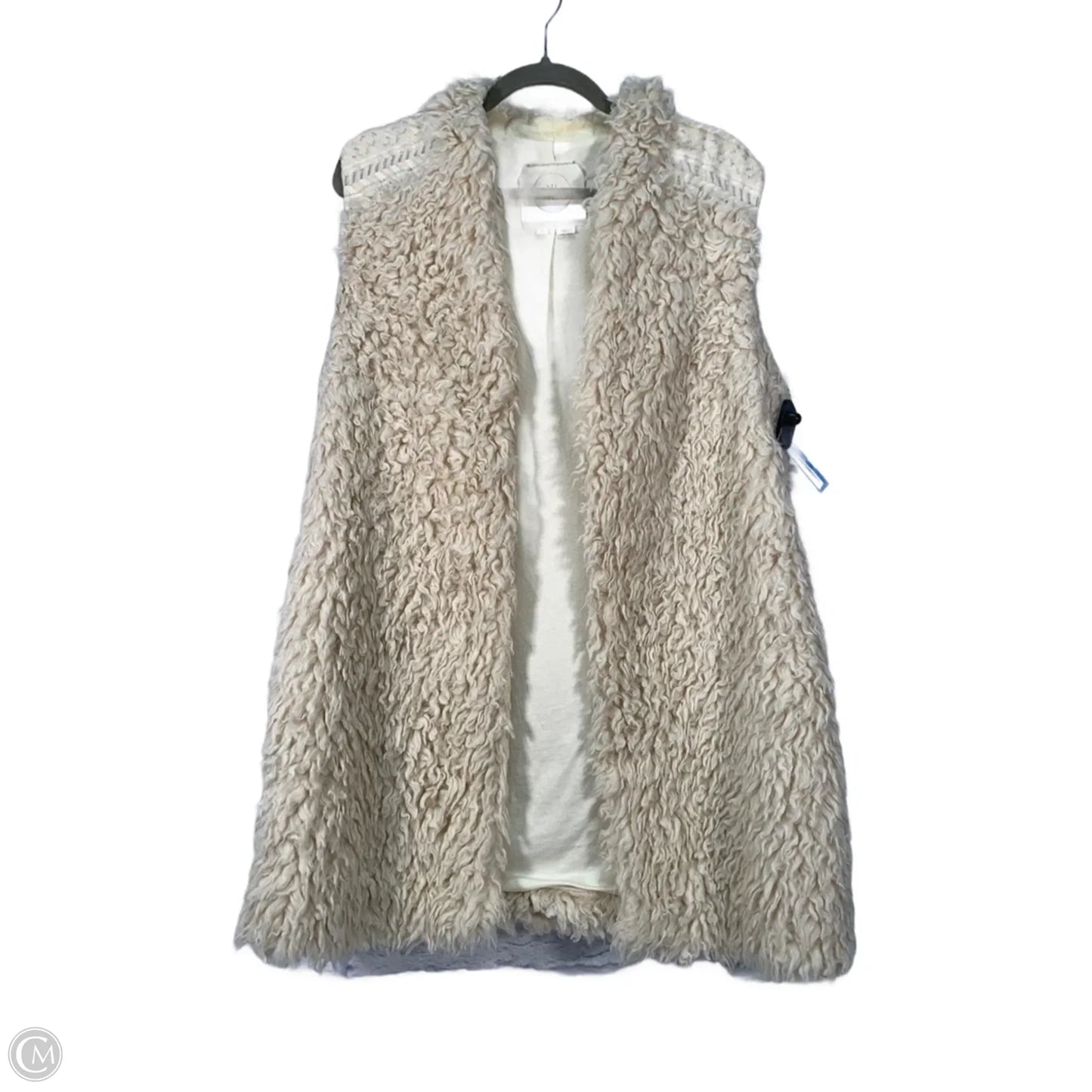 Vest Faux Fur & Sherpa By Anthropologie In Cream, Size: M