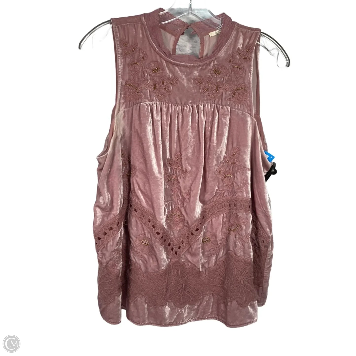 Top Sleeveless By Floreat In Pink, Size: L