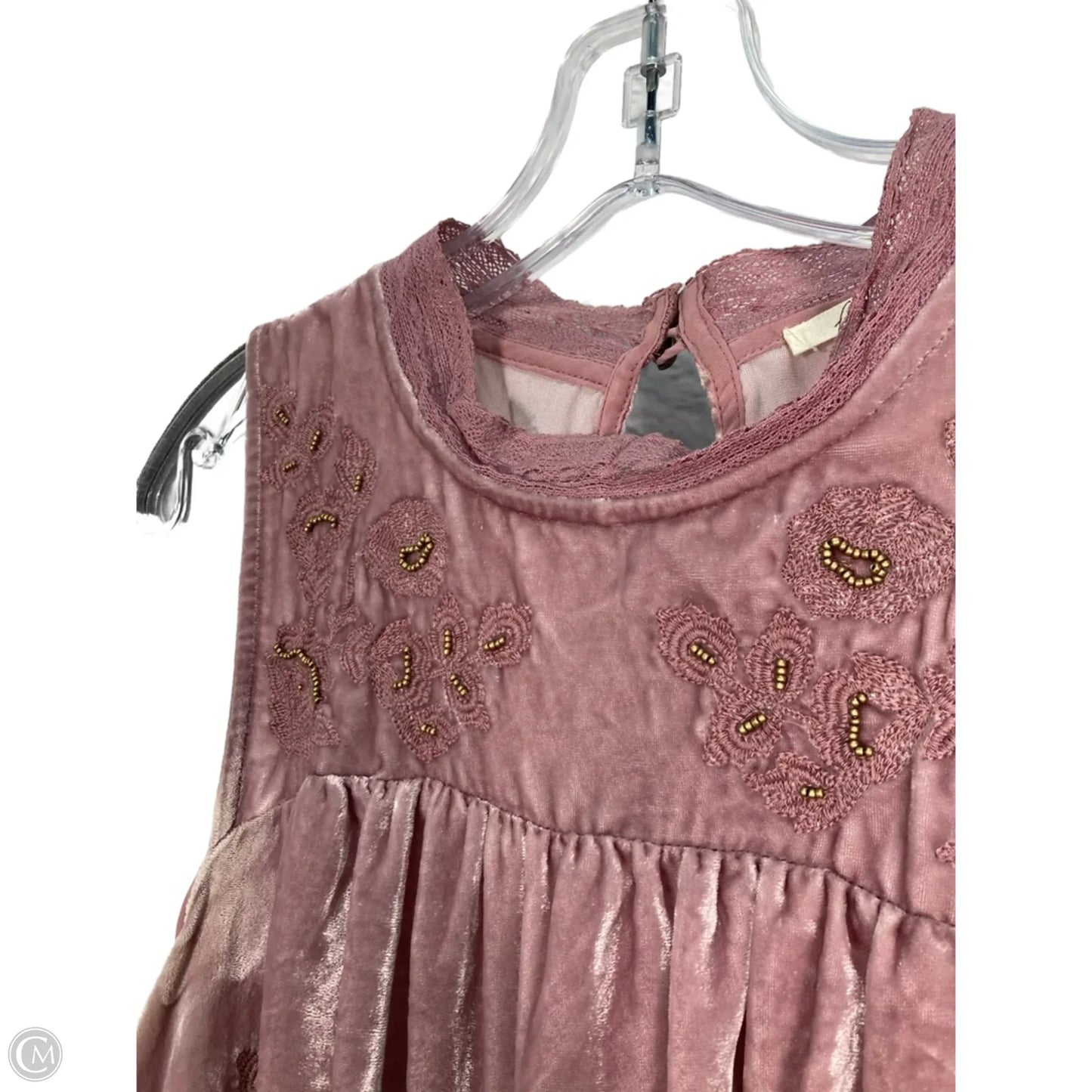 Top Sleeveless By Floreat In Pink, Size: L