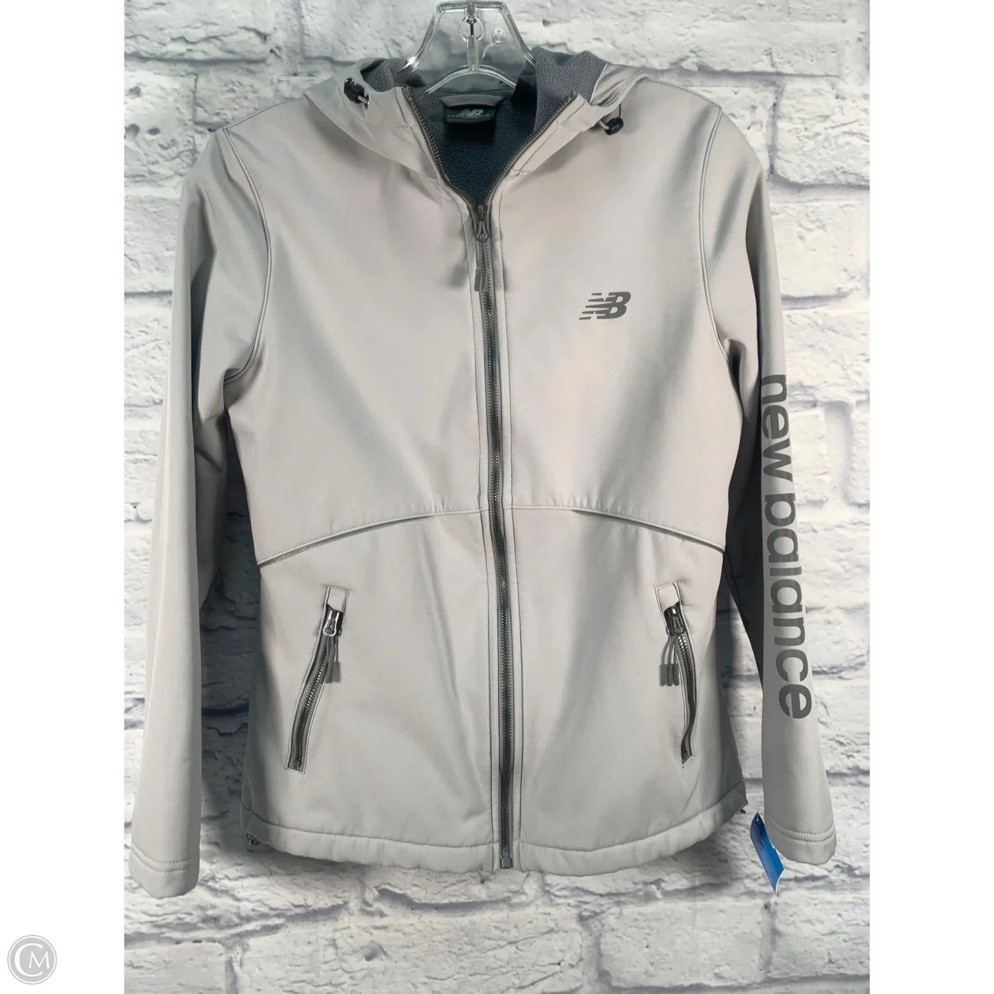 Athletic Jacket By New Balance In Grey, Size: S
