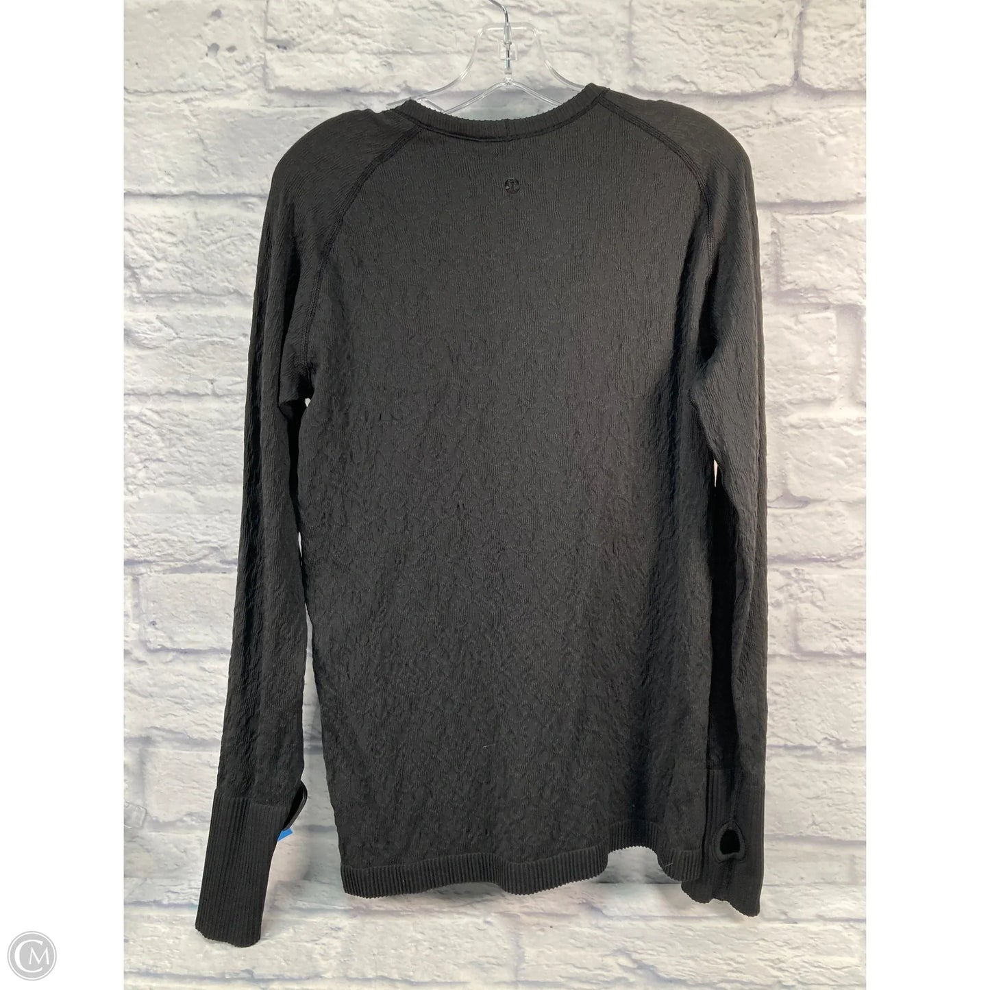 Athletic Top Long Sleeve Crewneck By Lululemon In Black, Size: L