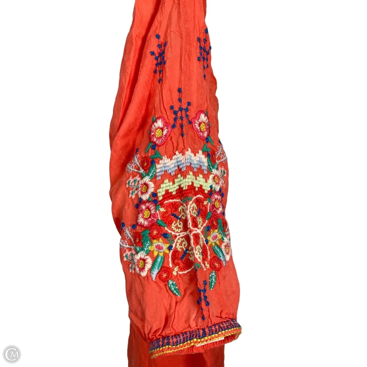 Blouse 3/4 Sleeve By Johnny Was In Orange, Size: Xs